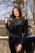 Robertson Classic Velour Zip Hoodie - Black