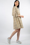 Judith Mini Dress - Yellow Check