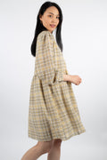 Judith Mini Dress - Yellow Check