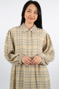 Judith Mini Dress - Yellow Check