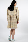 Judith Mini Dress - Yellow Check