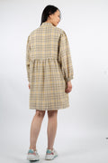 Judith Mini Dress - Yellow Check