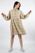 Judith Mini Dress - Yellow Check