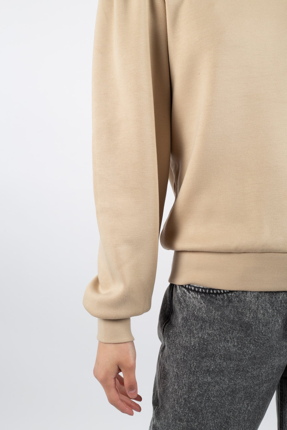 Ima Puff Sweatshirt - White Pepper