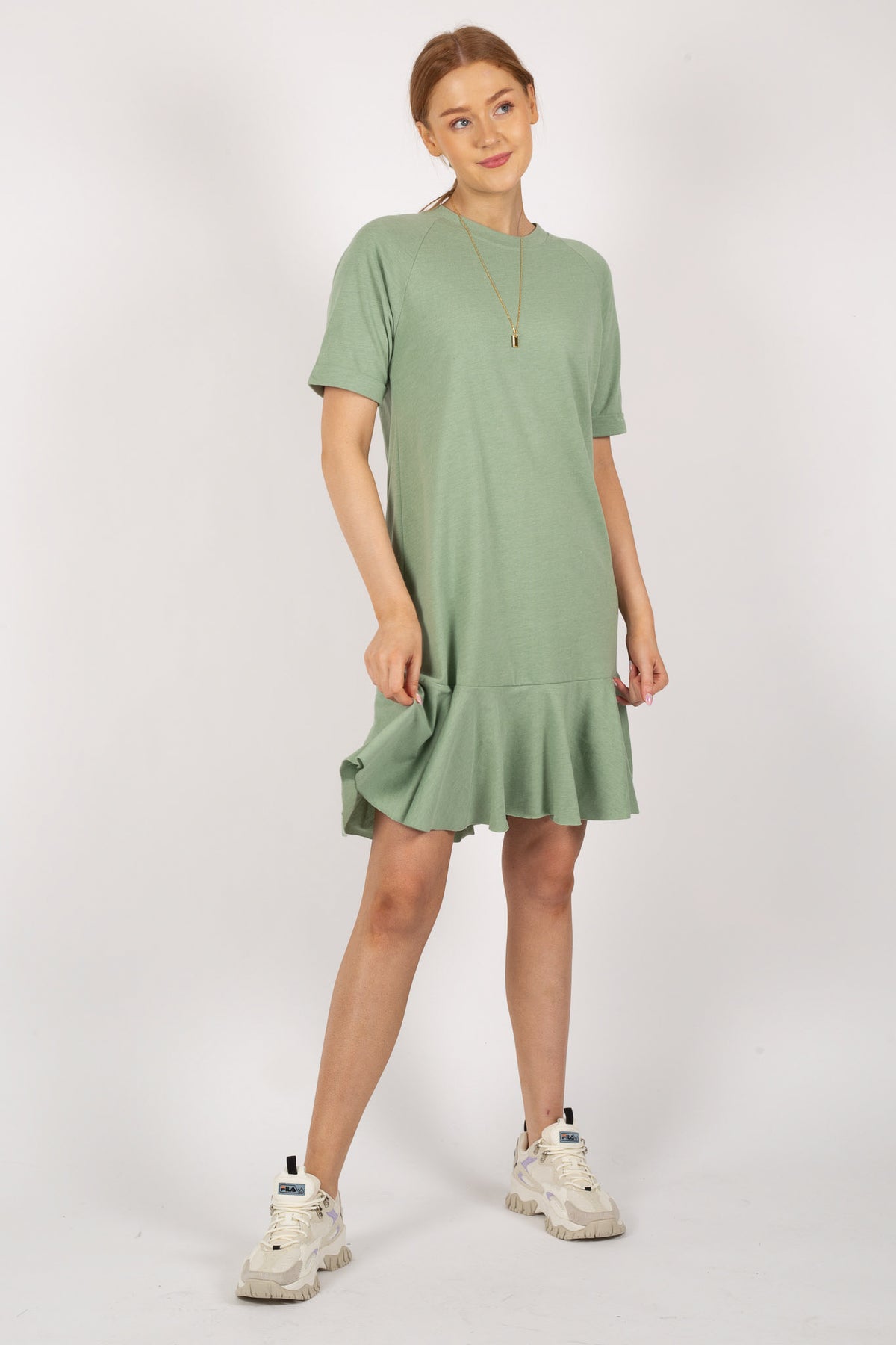 Payton Dress - Green Melange