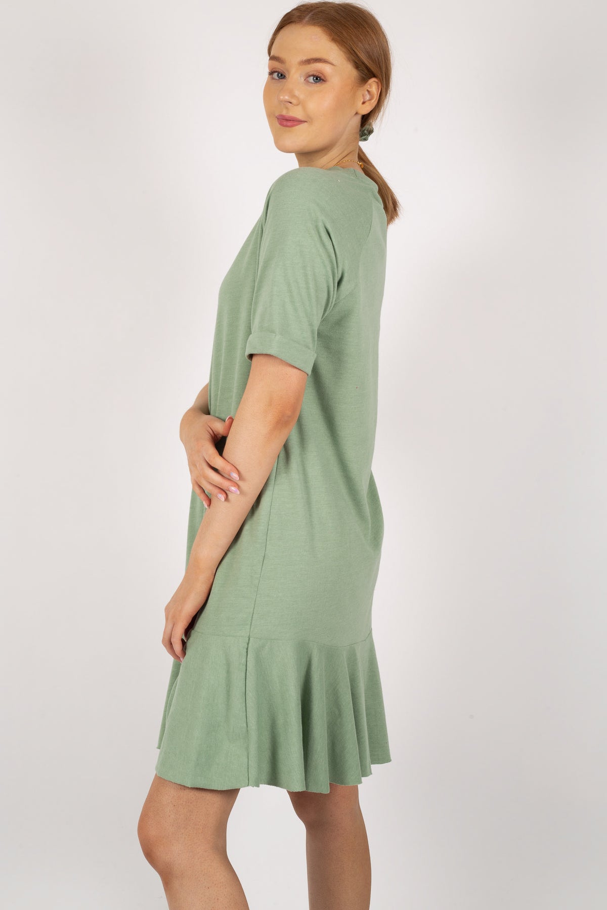 Payton Dress - Green Melange