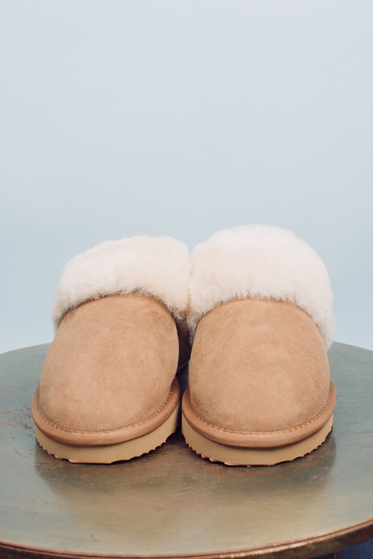 Slipper Shearling Suede - Chestnut - Cedrico - Sko - VILLOID.no