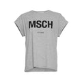 Alva MSCH STD Tee - LGM/Black - Moss Copenhagen - T-skjorter & Topper - VILLOID.no