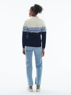Moritz Fem Sweater - Navy White Ultramarine