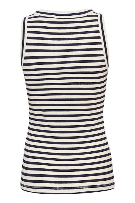 DagnaIW Striped Tank - Whisper White/Marine Blue