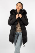 Stella Long Puffer - Black Fade