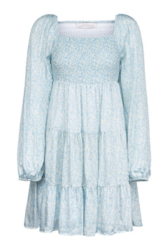 Nova Mini Dress - Blue Waves