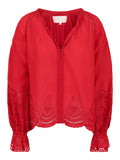 Rød Pia Tjelta Agnes Wide Blouse Bluse - Pia Tjelta - Bluser & Skjorter - VILLOID.no