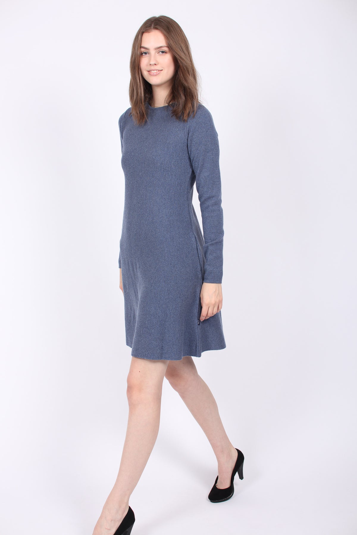 Cecilie Merino Dress - Blue - Ella & il - Kjoler - VILLOID.no