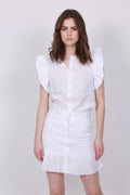 Pauline Linen Shirt - White - Ella & il - T-skjorter & Topper - VILLOID.no