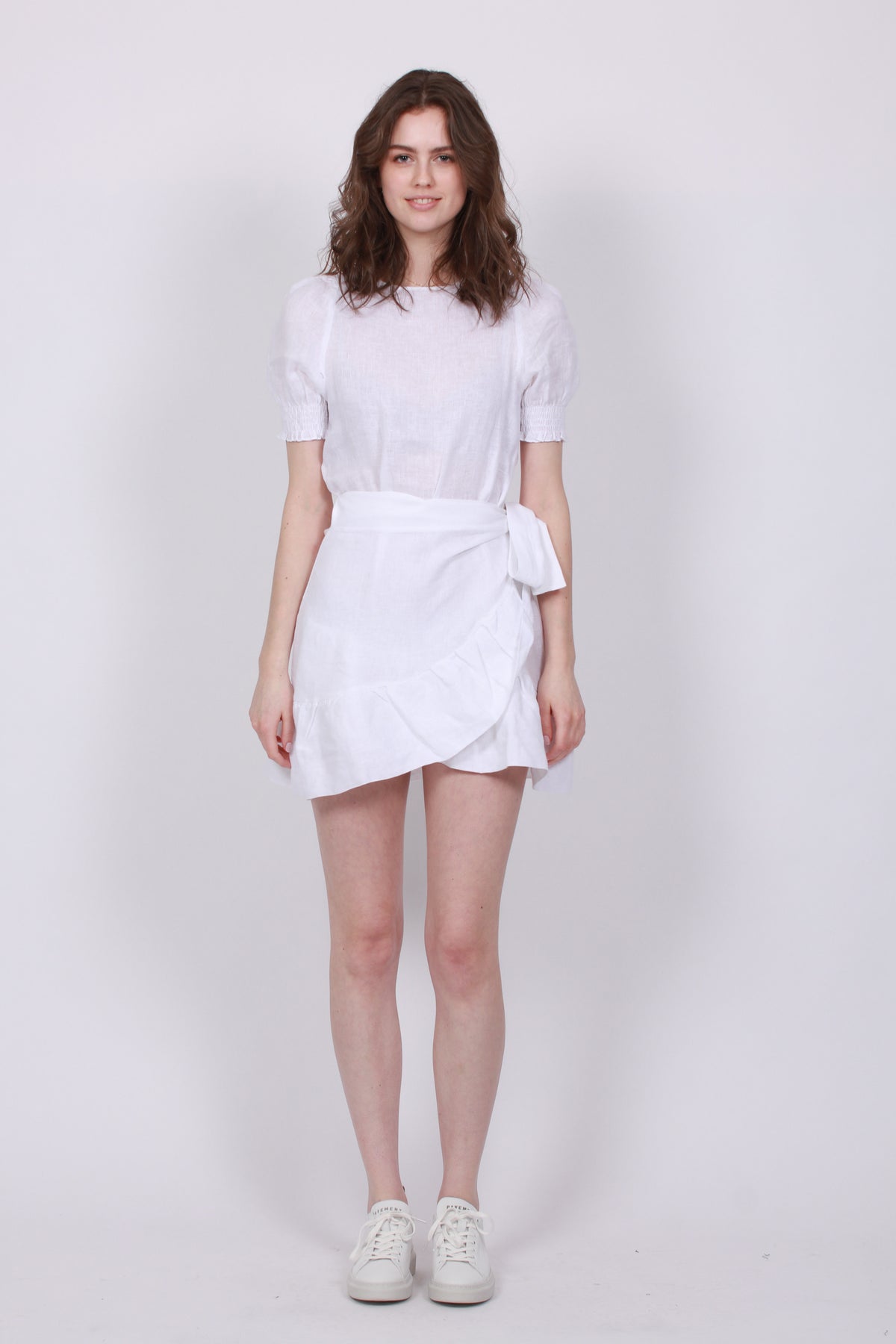 Serena Linen Dress - White - Ella & il - Kjoler - VILLOID.no