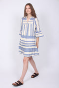 Gunvor Aztec Dress - Blue - Neo Noir - Kjoler - VILLOID.no