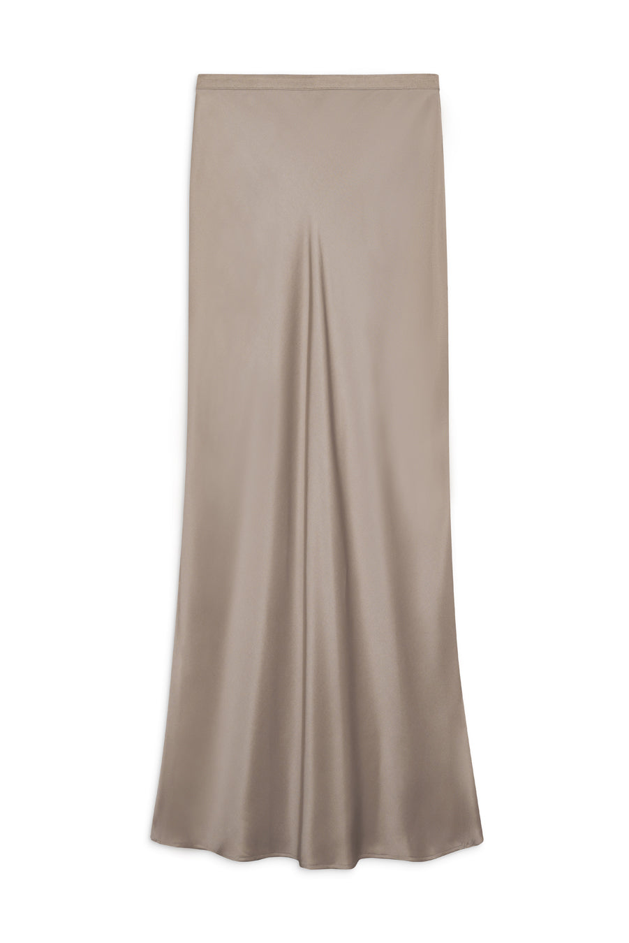 Bar Silk Maxi Skirt - Taupe