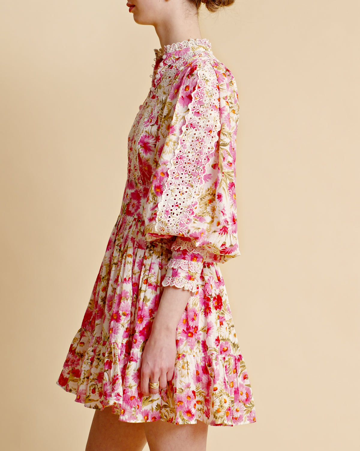 Cotton Slub Mini Dress - Daisy Garden