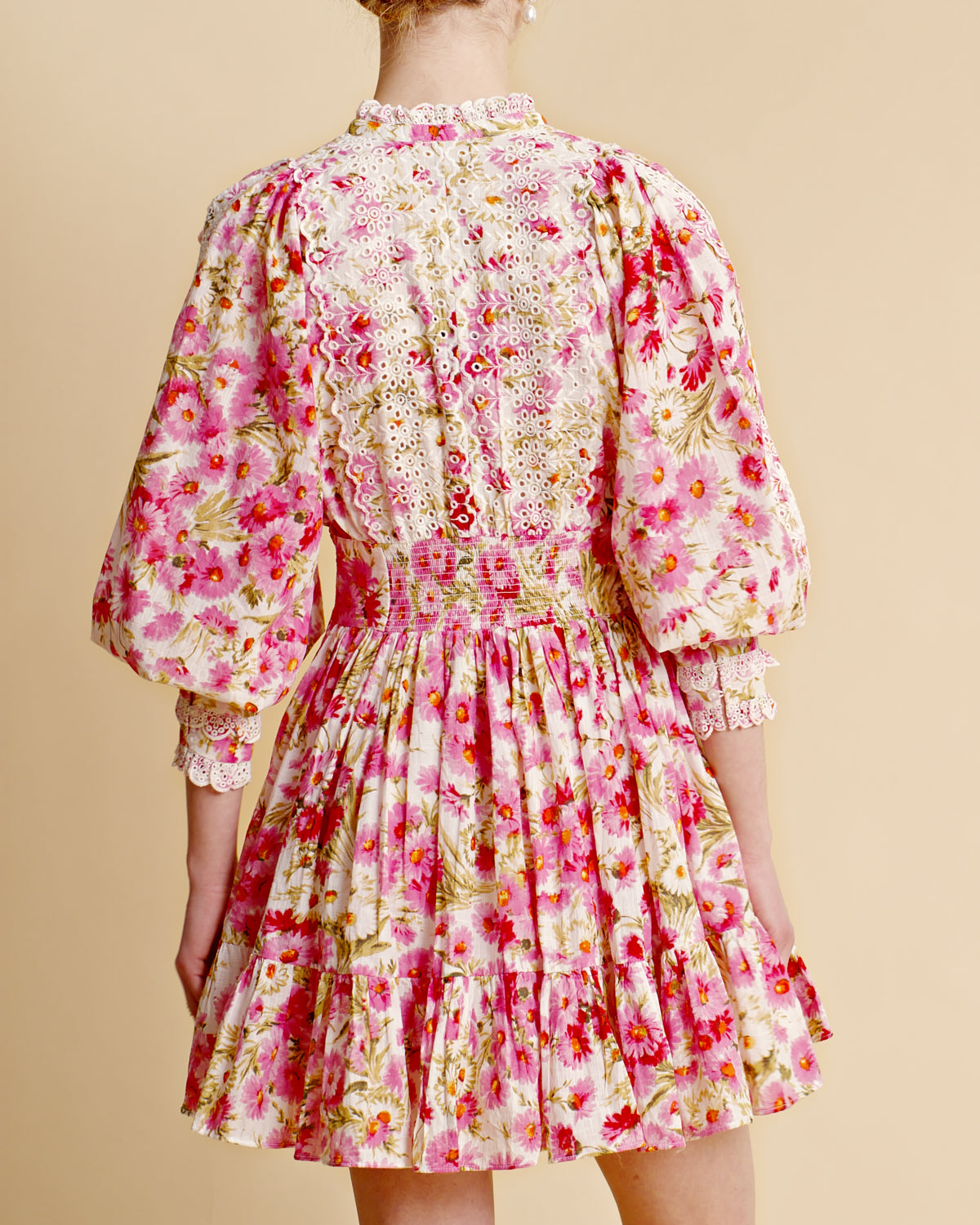 Cotton Slub Mini Dress - Daisy Garden