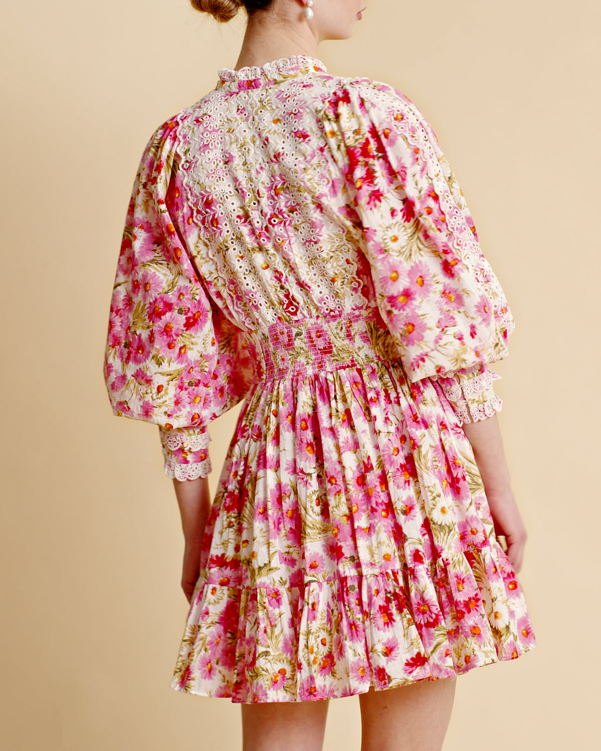 Cotton Slub Mini Dress - Daisy Garden