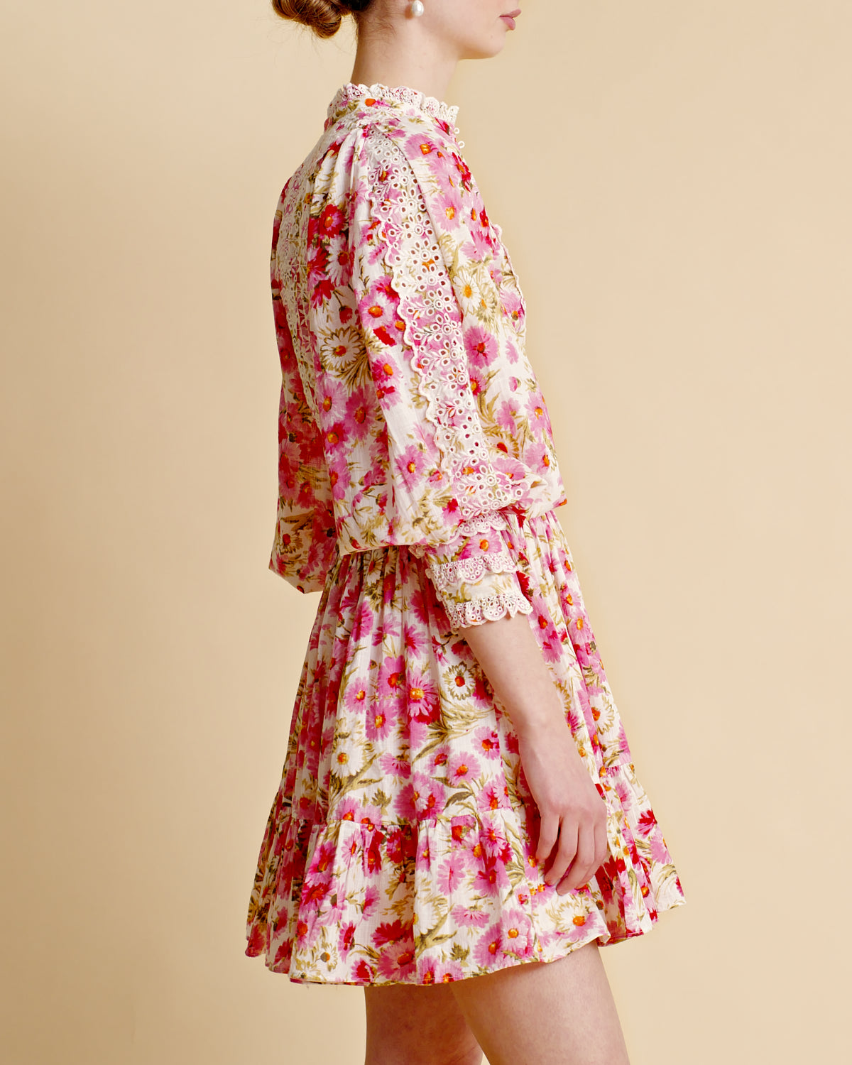Cotton Slub Mini Dress - Daisy Garden