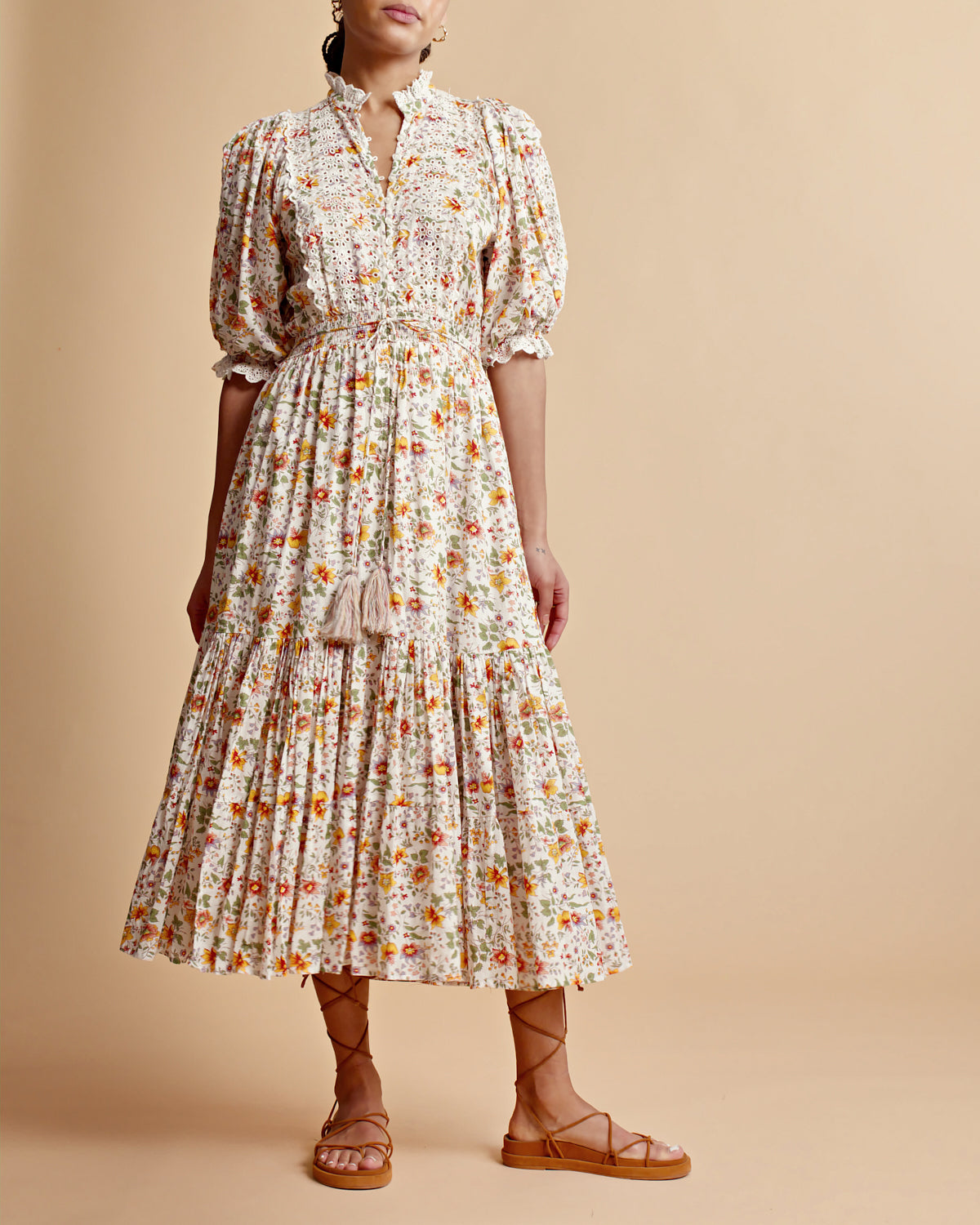 Cotton Slub Midi Dress - Delightful