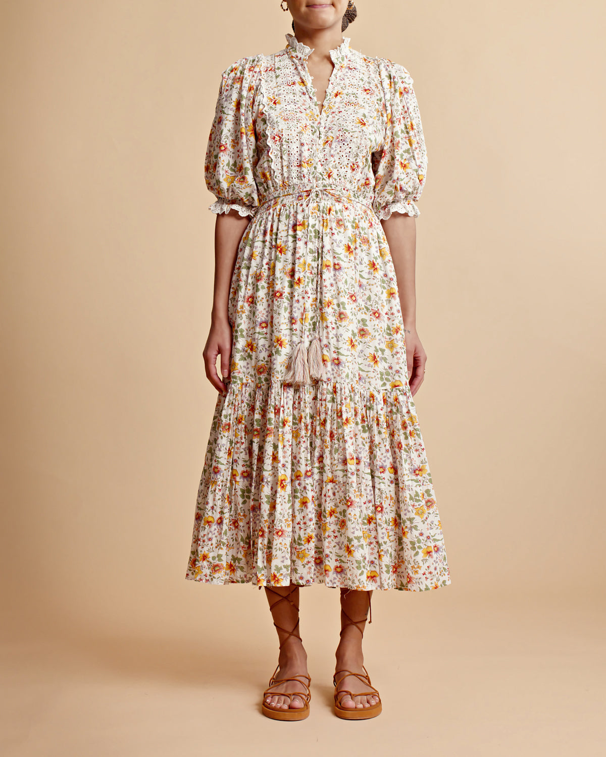 Cotton Slub Midi Dress - Delightful
