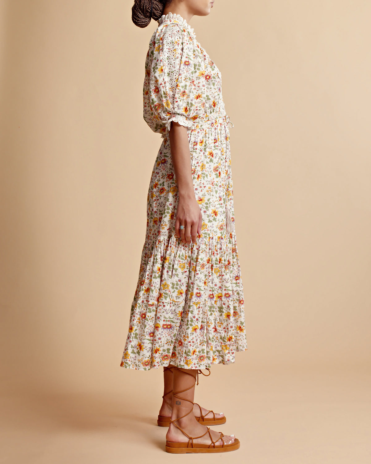 Cotton Slub Midi Dress - Delightful