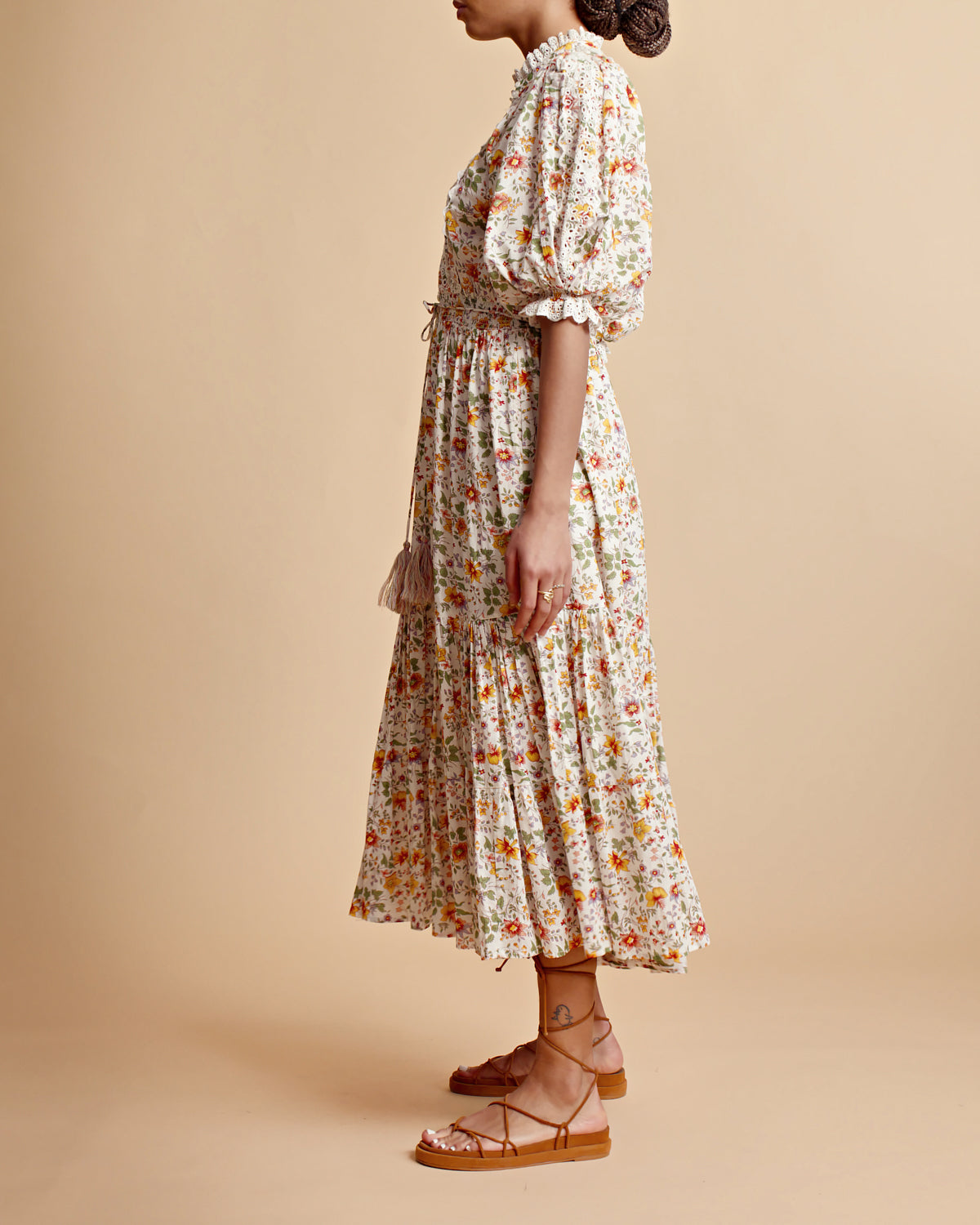 Cotton Slub Midi Dress - Delightful