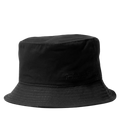 Peached Cotton Canvas Bucket Hat - Black