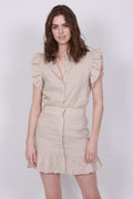 Hana Linen Skirt - Beige - Ella & il - Skjørt - VILLOID.no