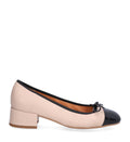 A6050 - Black Patent/Beige Nappa