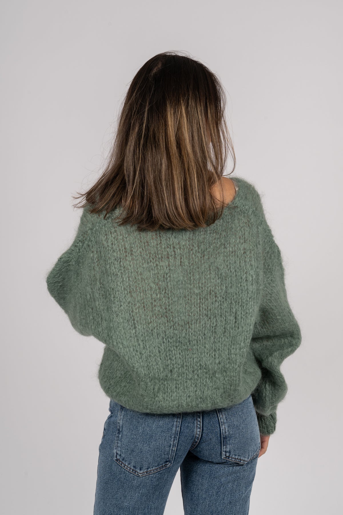 Milana LS Mohair Knit - Dusty Green