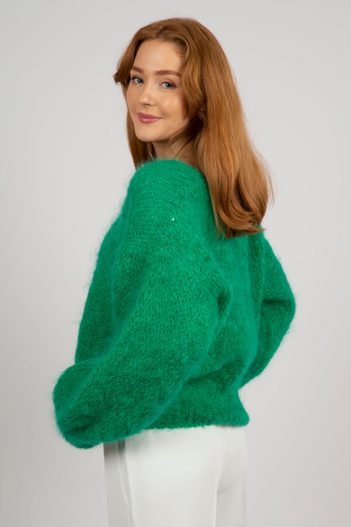 Milana LS Mohair Knit - Emerald Green