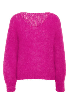 Milana Ls Mohair Knit - Neon Pink