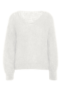 Milana Ls Mohair Knit - White
