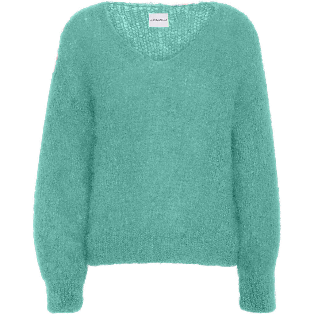 Milana Ls Mohair Knit - Seafoam Green