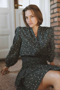 Amalfi Crepe Blouse - Black Amber