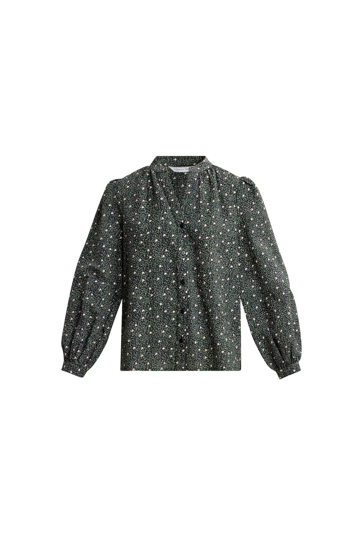 Amalfi Crepe Blouse - Black Amber