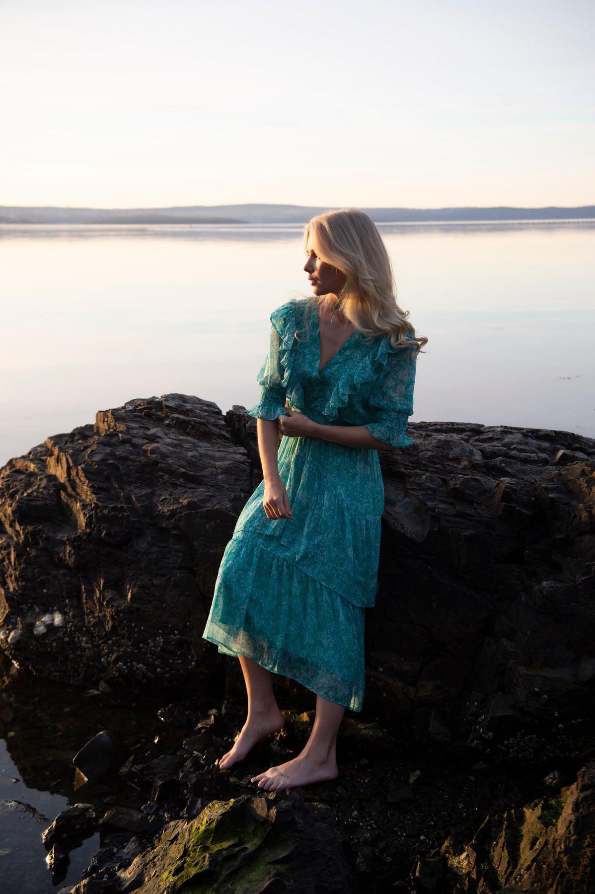 Frøya Long Dress - Azur