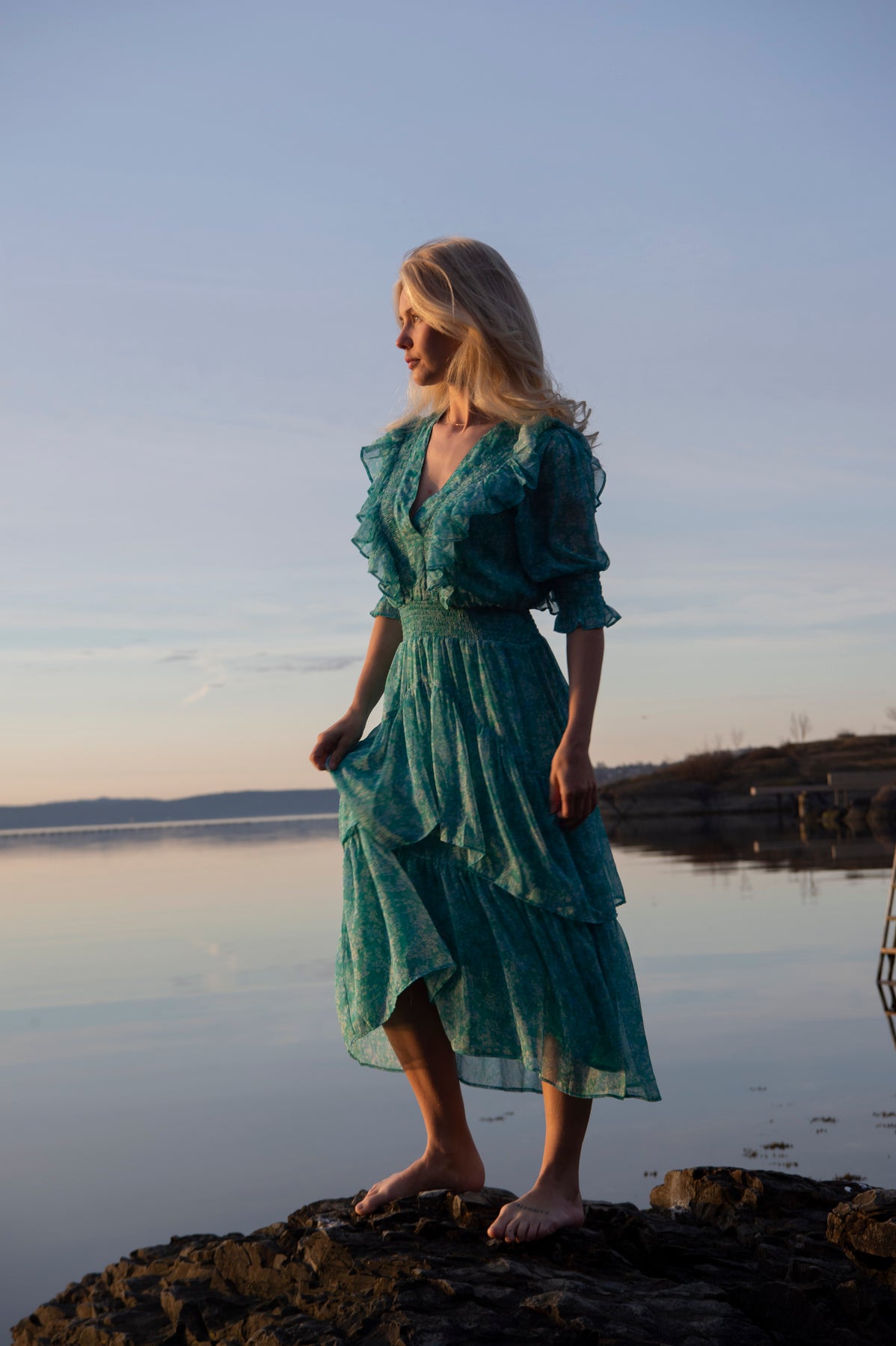 Frøya Long Dress - Azur
