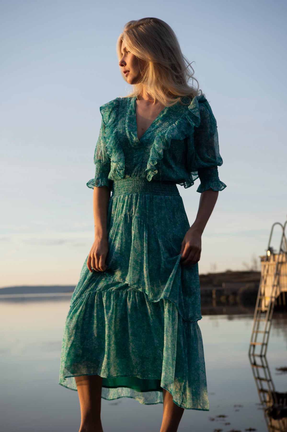 Frøya Long Dress - Azur