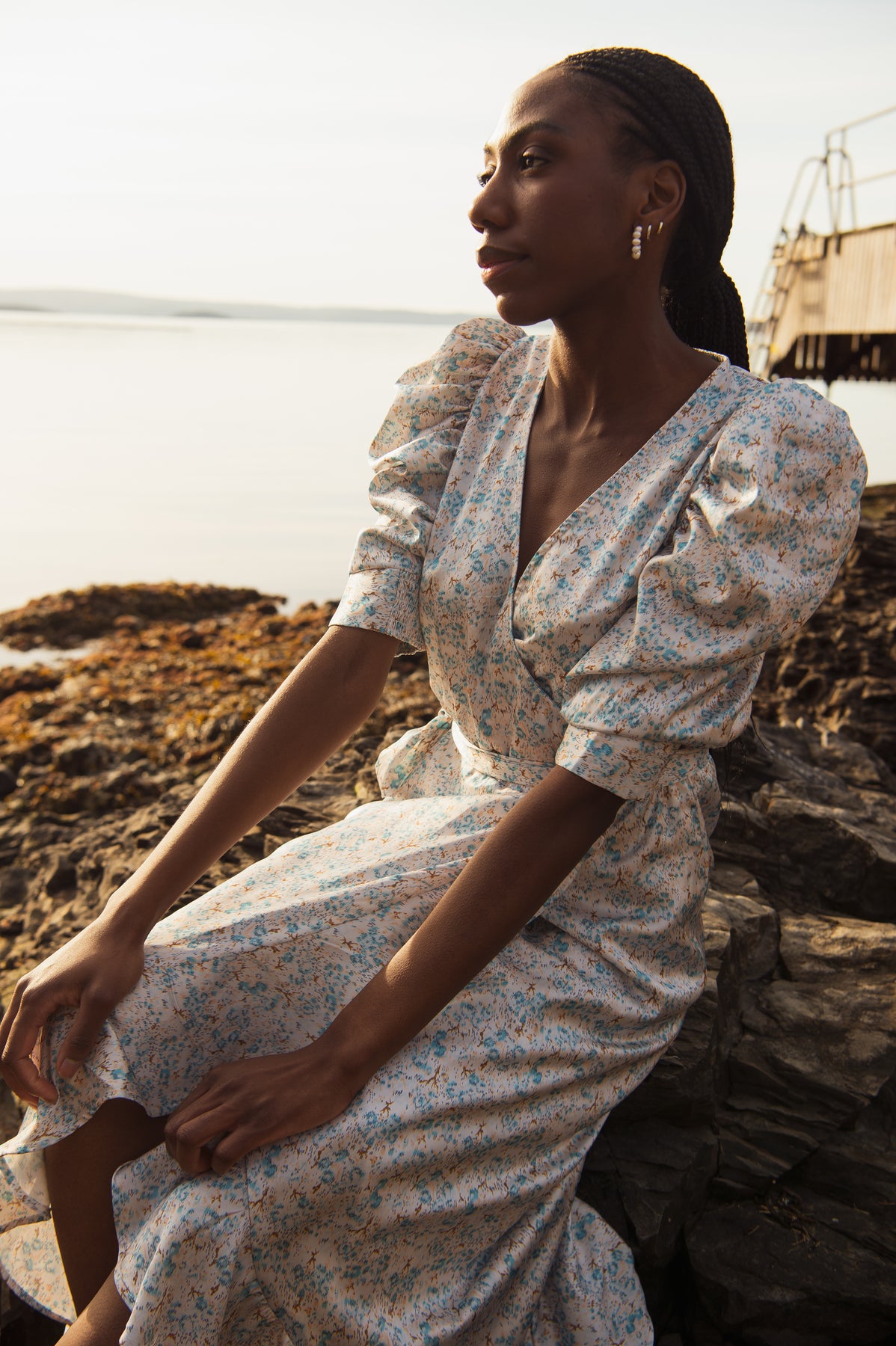 Valkyrie Long Dress - Sky Blue