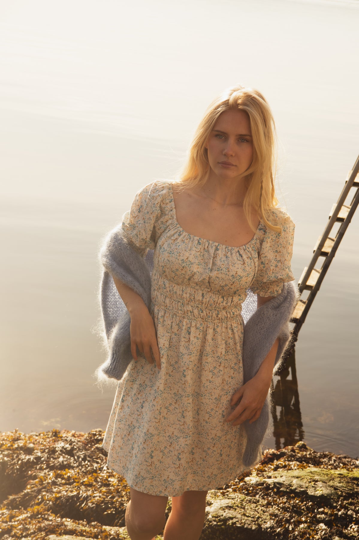 Veslemøy Linen Dress - Sky Blue