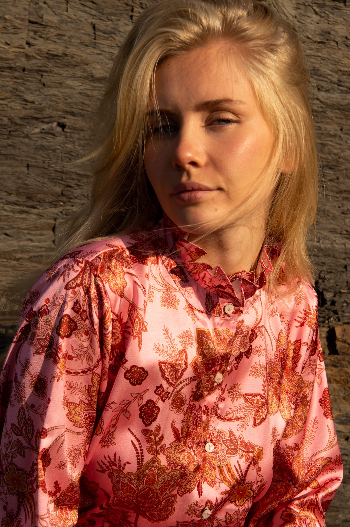 Saga Wide Dress - Pink Paisley