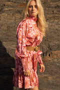 Saga Wide Dress - Pink Paisley