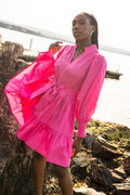 Delphine Poplin Dress - Pink