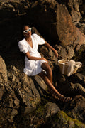 Valkyrie Linen Dress - White