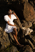 Valkyrie Linen Dress - White